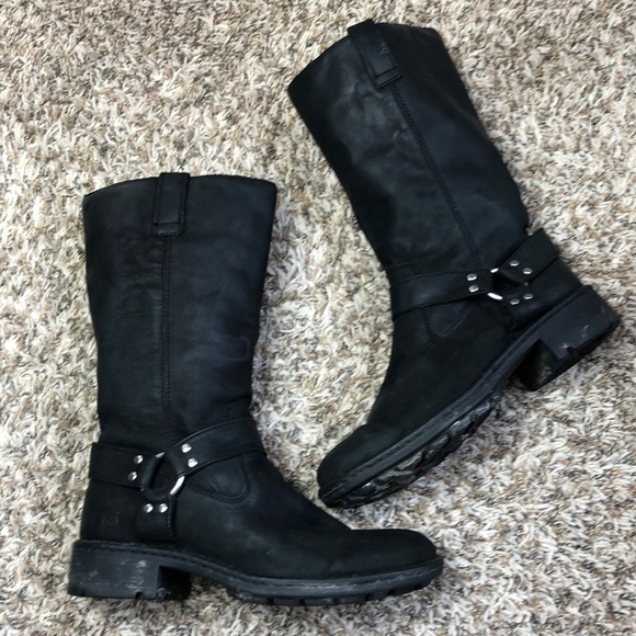 Born Shoes - Born Leather Mid Heeled Boot